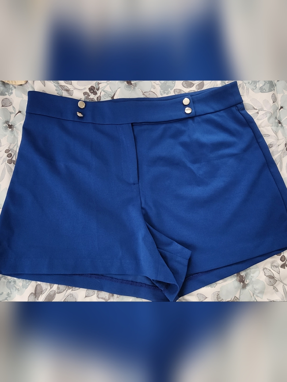 High-Rise Double-Button Women’s Skort in Royal Blue